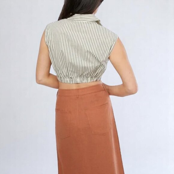 WeWoreWhat Sleevless Popover Shirt Size Small - Picture 2 of 9